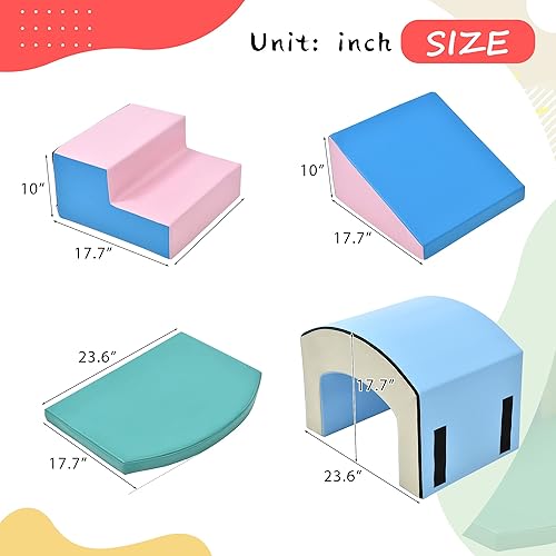 Miniatura 3 de Juego de actividades de escalada y gateo para interiores para niños pequeños, juego de espuma suave que incluye escalador de espuma de un solo