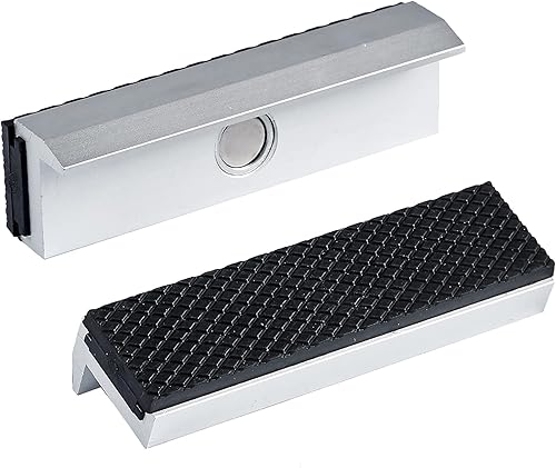 Mordazas de tornillo de banco de 4 pulgadas con imanes de tierras raras, almohadillas universales suaves con imán fuerte, protector multiusos para