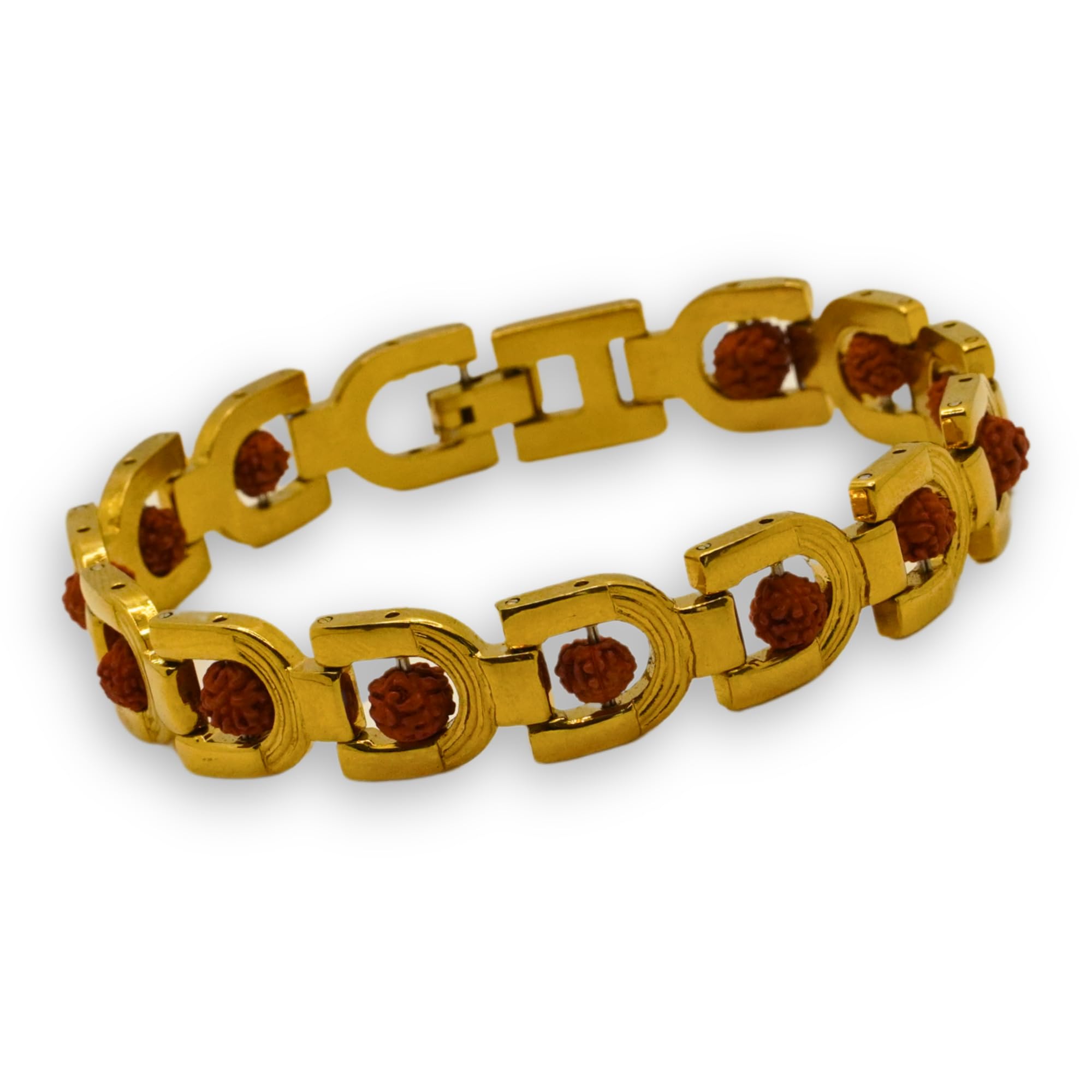 Japam Gold Plated Prime Rudraksha Bracelet for Men and Women | Length, 8.6 inches | Bracelets For Men | Om Bracelets For Men | Shiv Bracelets For Men (B0CZY1KQTT) Amazon Price History, Amazon Price Tracker