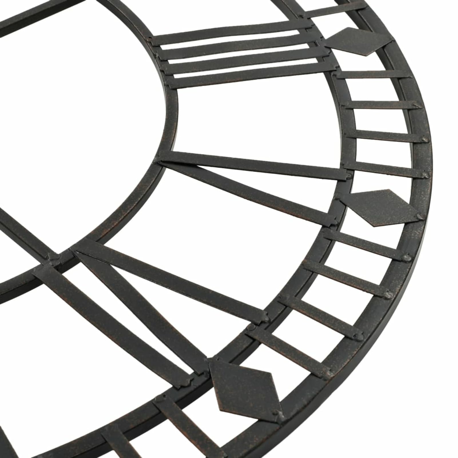 Homgoday Reloj de pared vintage con movimiento de cuarzo de metal, 60 cm, XXL