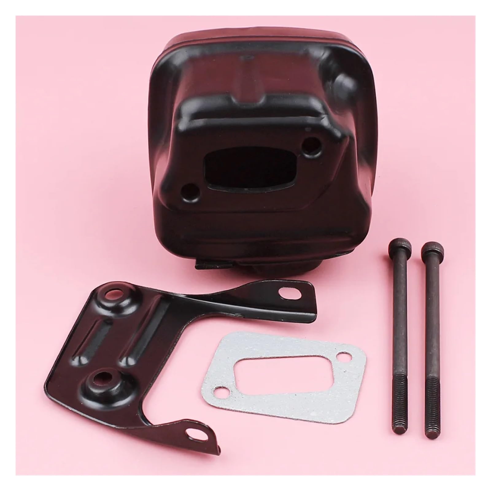 Silenciador de Escape for H-usqvarn 340 345 346 346XP 350 351 353 Kit de Juntas de Pernos de Soporte Piezas de Herramientas de Repuesto de Motosierra
