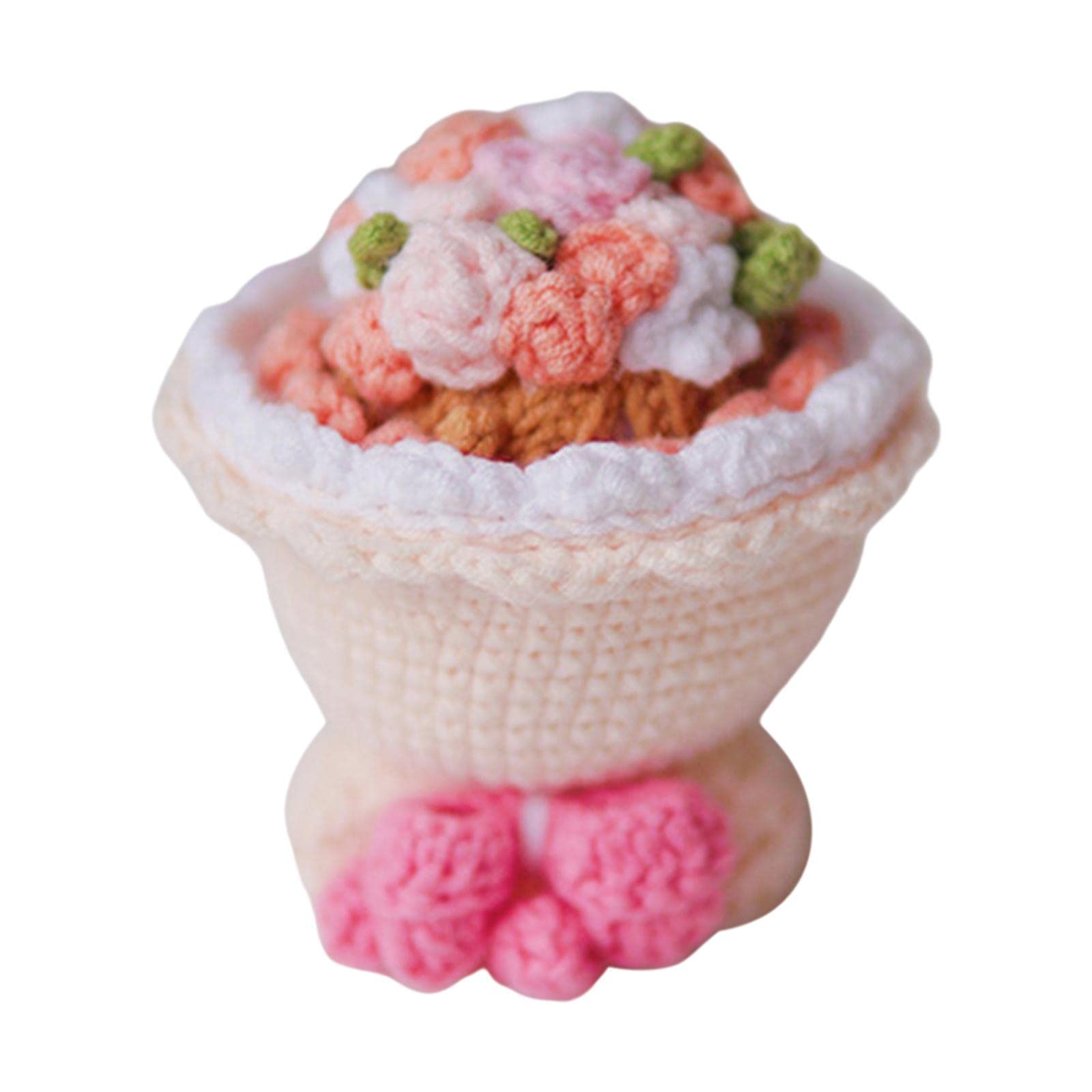 MERISHOPP DIY Crochet Stuffed Bride Doll Room Decoration for Wife Girls Boys Women Pink White-picture-13
