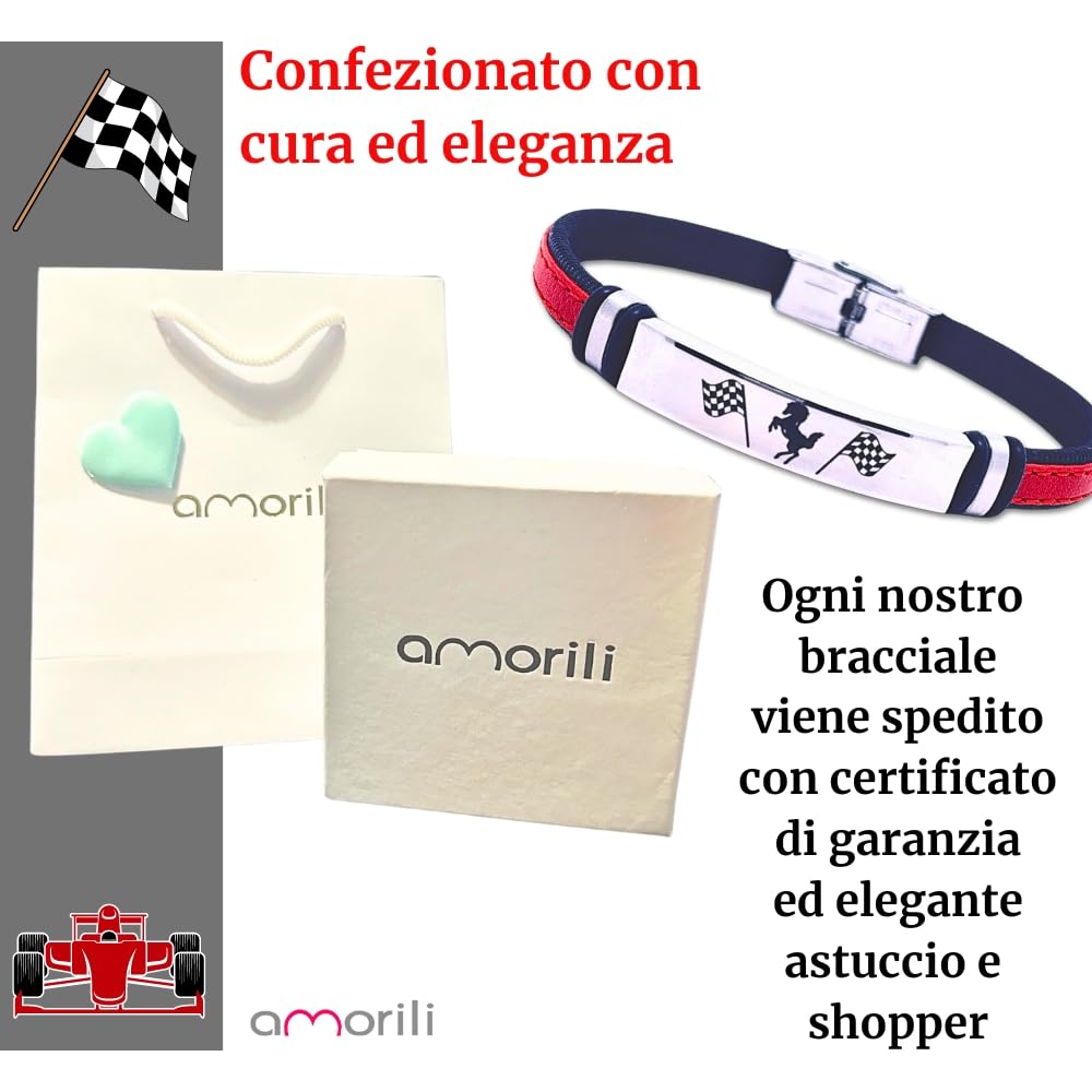 Bracciale con cavallino rampante uomo cavalluccio bcc3088