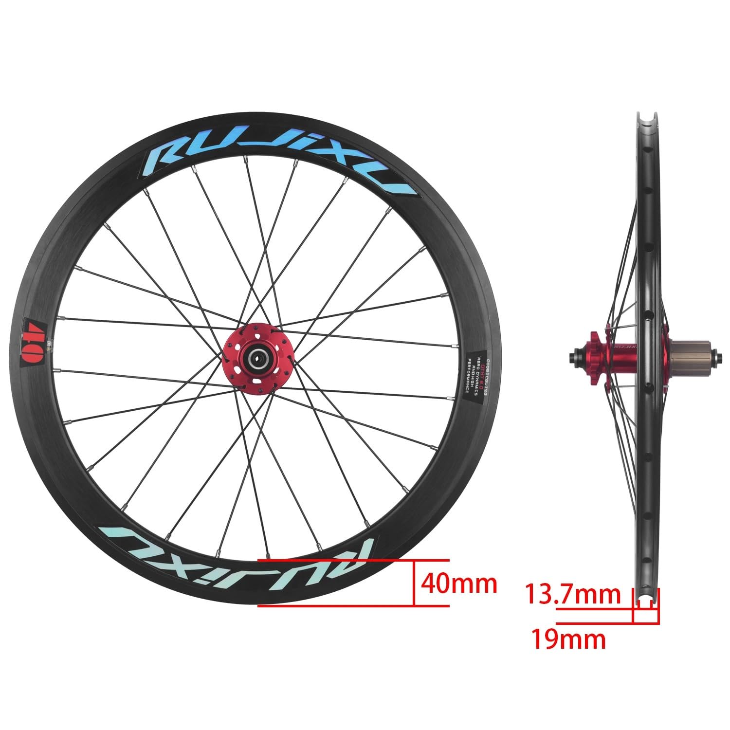 Zestaw kół do roweru górskiego, składany, 50 cm, 406/451, hamulce tarczowe, 24/24 h, uszczelnione łożyska, wsparcie 8-12-biegowej kasety szybkiego zwalniania, przednie tylne koła (złota piasta, 451)