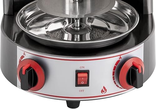 Miniatura 4 de Horno giratorio vertical de encimera cocina eléctrica horno giratorio Shawarma  Kebab máquina con 2 quemadores para el hogar comercial restaurante