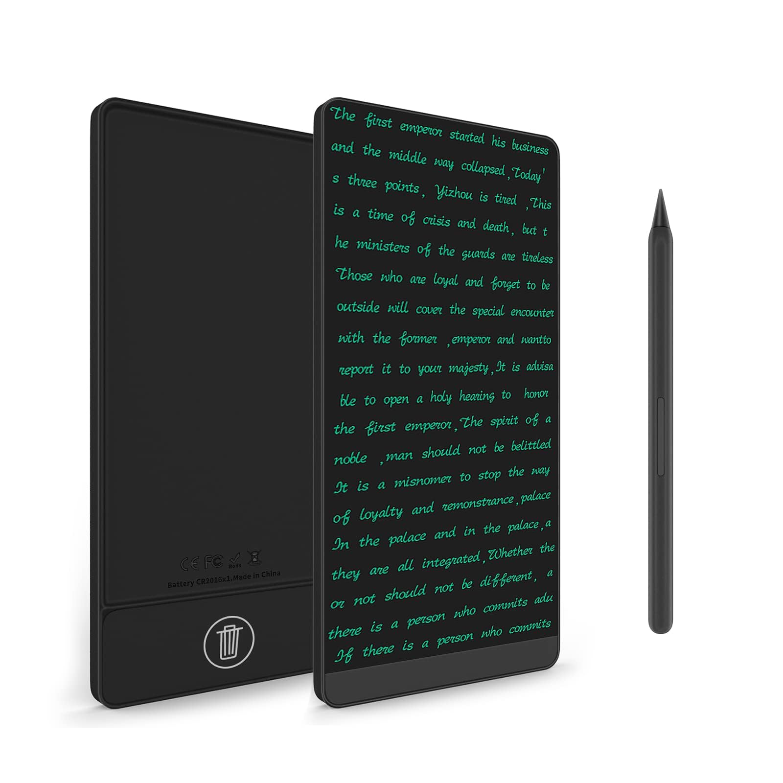 Azonee LCD Writing Tablet, , Electronic Black Handwriting Board, Full Screen Erasable Graphics Tablet for Kids Drafting, Taking Notes and Leaving Message, 6.5 Inches Screen