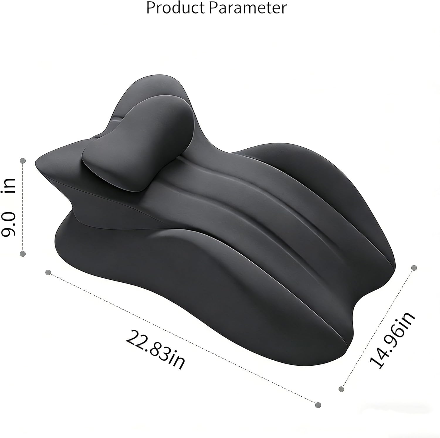 Intimacy Pillow – 27° Lift Ergonomic Memory Foam Cushion for Couples, Deep Support for Intimate Postures, Waterproof & Comfortable, Ideal for Better Positioning (Black)