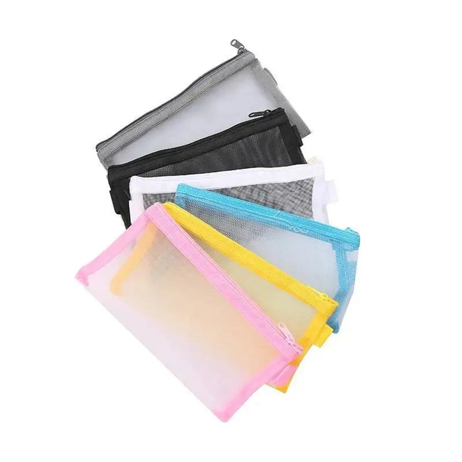 bolsas Ziploc reutilizables, Paquete multicolor de 20x10,7 cm 20 útiles escolares lápiz y bolígrafo(Pink)