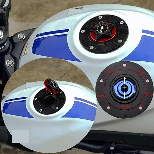 Miniatura 3 de W Gas Fuel Tank Cap For SUZUKI DL 650 V-STROM 2012-2016 Motorcycle CNC Quick Release Cover Y (Color : Titanium)