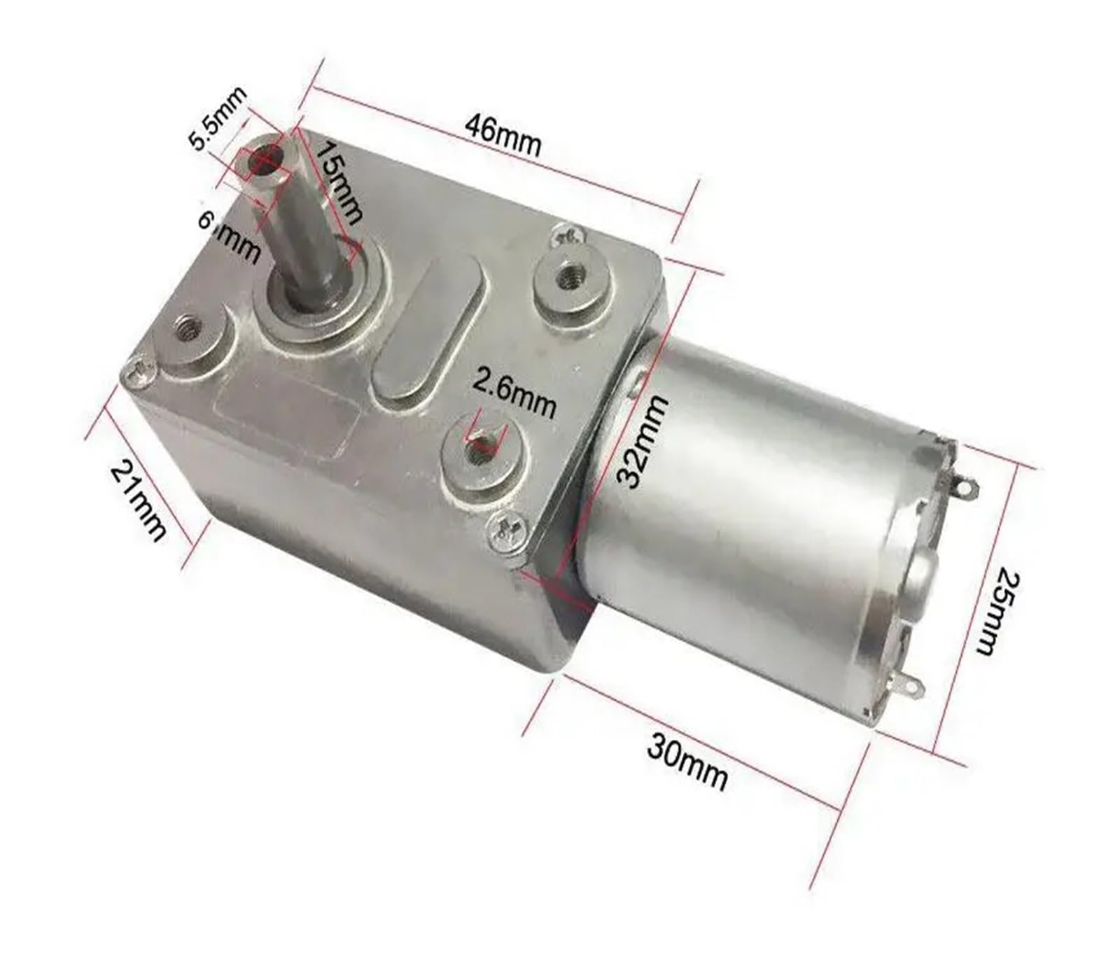 Untersetzungsmotor, selbsthemmender Motor, JGY-370, Getriebemotor, 12 V Gleichstrommotor, niedriger Drehzahlmotor, Untersetzungsgetriebe, 3D(6V 150RPM)