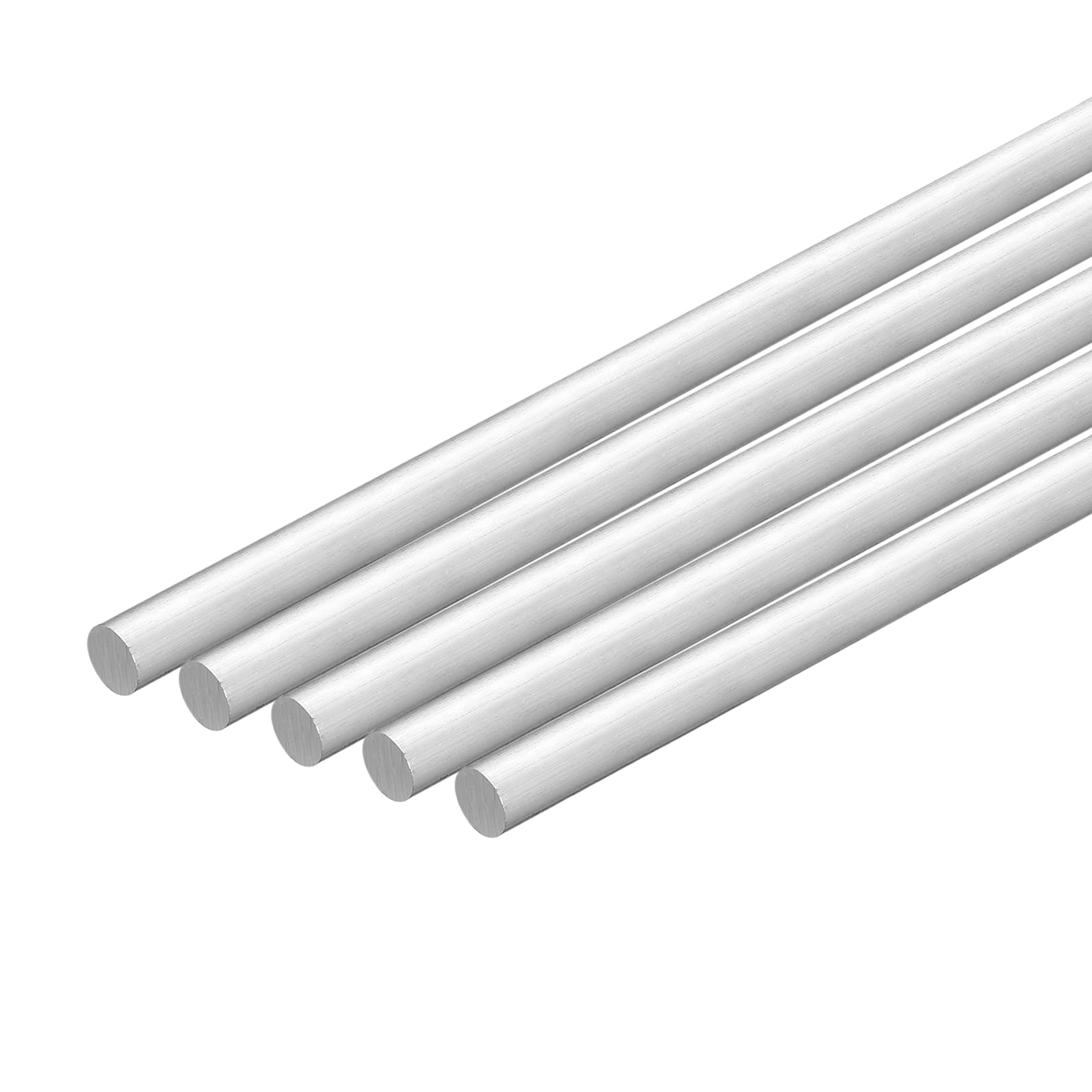 QUARKZMAN 10Pcs Tige Ronde En Aluminium De 3/8"(10mm) De Diamètre, Longueur 12"(305mm) Tige Ronde En Aluminium 6061 Barre Pleine Pour Tournage Pour Industrie Construction Bricolage Artisanat