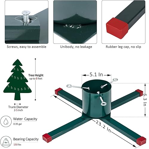 Miniatura 9 de Blissun Soporte para árbol de Navidad, soporte para árbol de Navidad, soporte para árbol de Navidad para árboles reales, se adapta a árboles reales