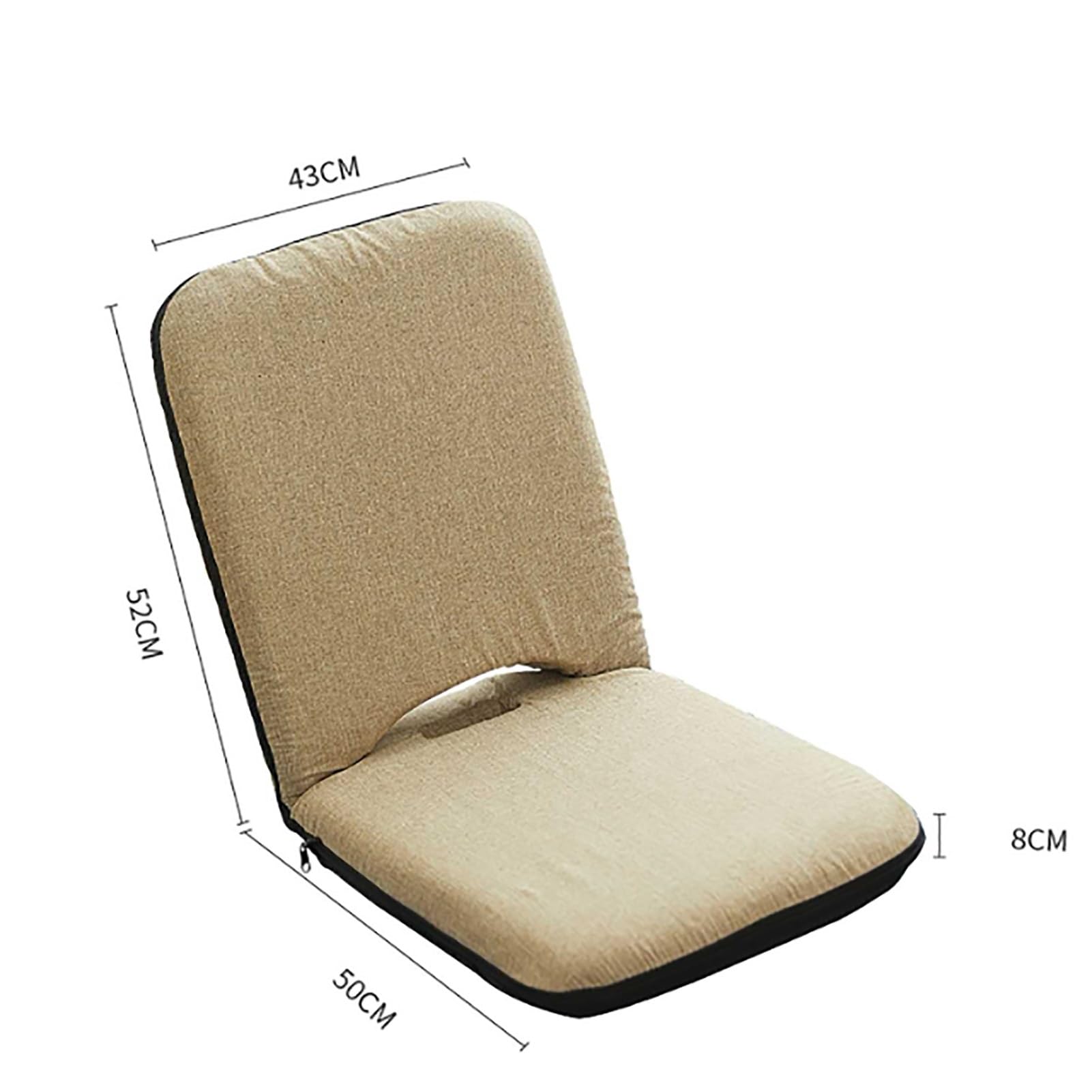 Silla de Suelo portátil, Asiento de Suelo Ajustable con Respaldo, 5 ángulos, Silla de meditación Plegable, Silla Tatami para Acampar en Interiores y exteri