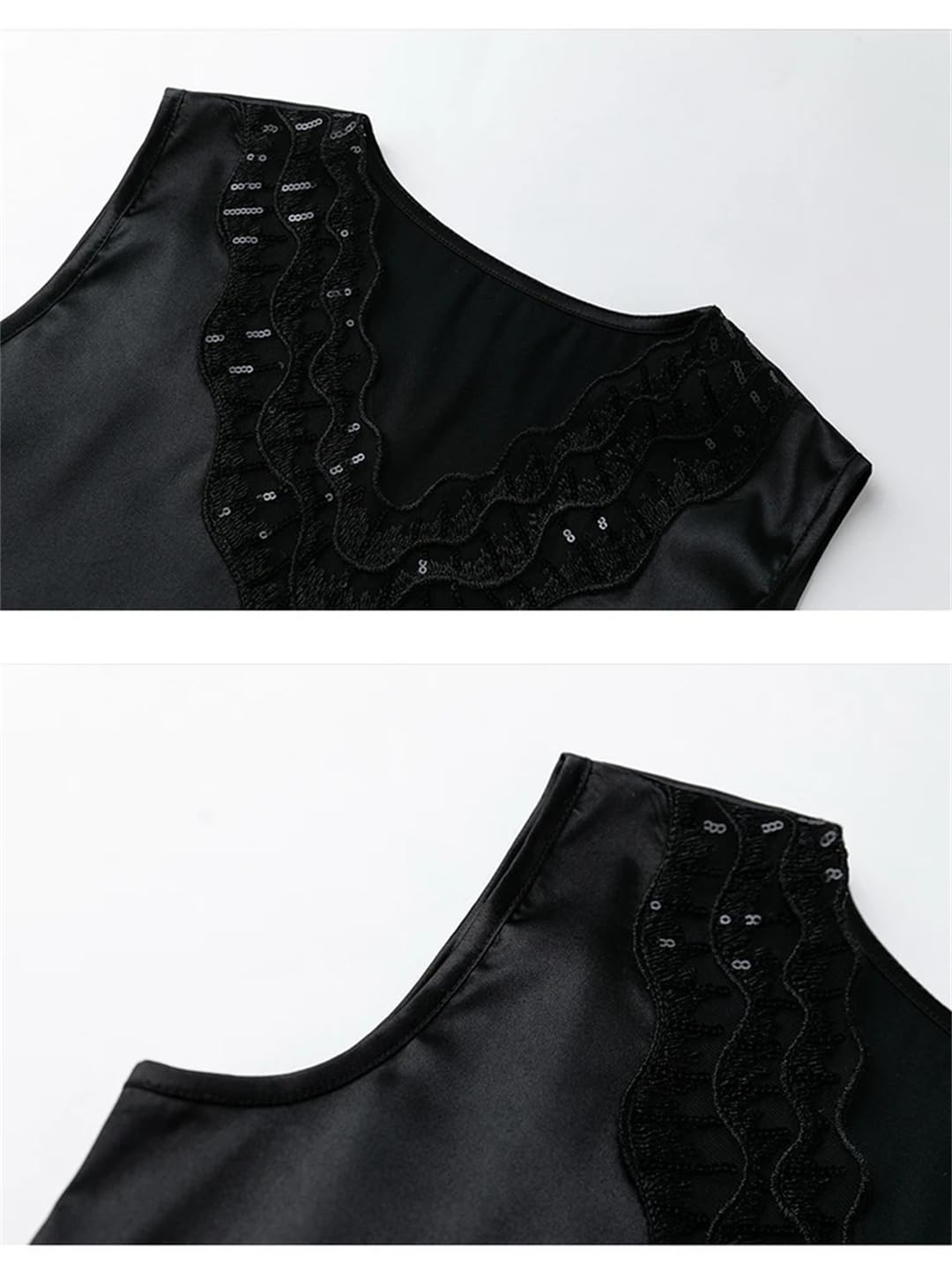 Camicette di seta senza maniche estate donna top tinta unita gilet allentato raso