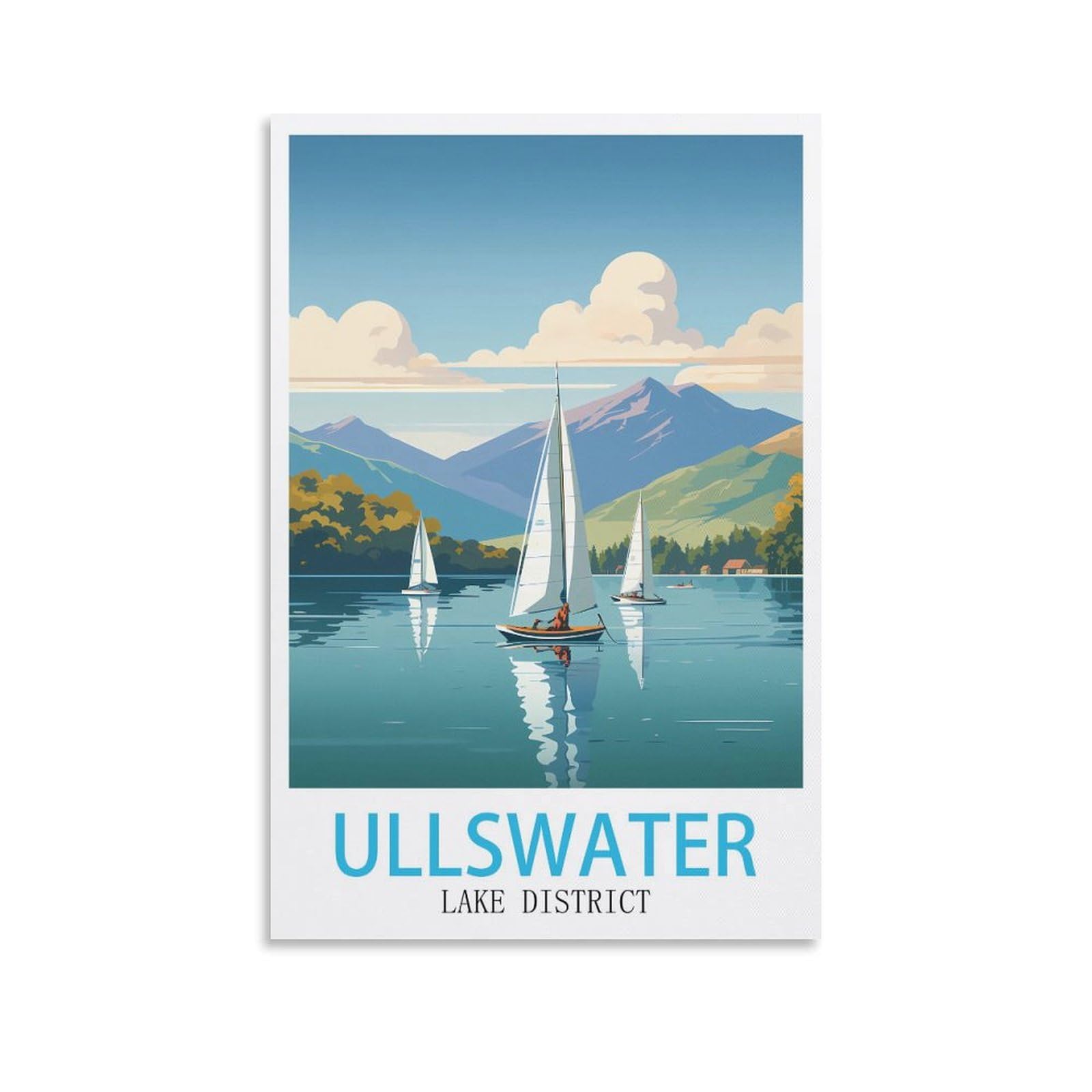 Nprzm A115 Metal Signs Ullswater Lake District Vintage Tin Sign Metal Retro Art Wall Poster For Home Club Garden Decor 15X30cm