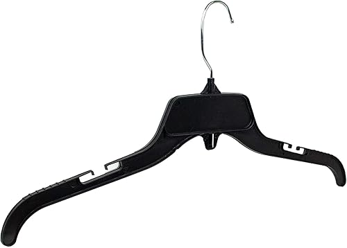Miniatura 2 de Hangon - Perchas para camisa (plástico reciclado, con muescas, color negro, 17.0in), Plástico, 17 pulgadas
