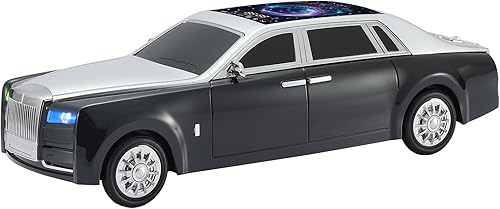 Altavoz Bluetooth retro para iluminación ambiental LED de automóvil, sonido HD, salida multipuerto, altavoz Bluetooth con radio FM, regalos de