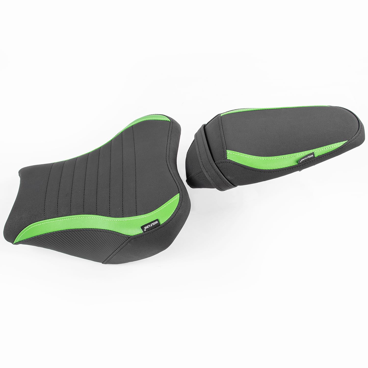 Asiento de confort para motociclista y pasajero para Z900 2017 2018 2019 2020 2021 2022 2023 2024, funda trasera de cuero para conductor solo, cojín trasero para pasajero, verde