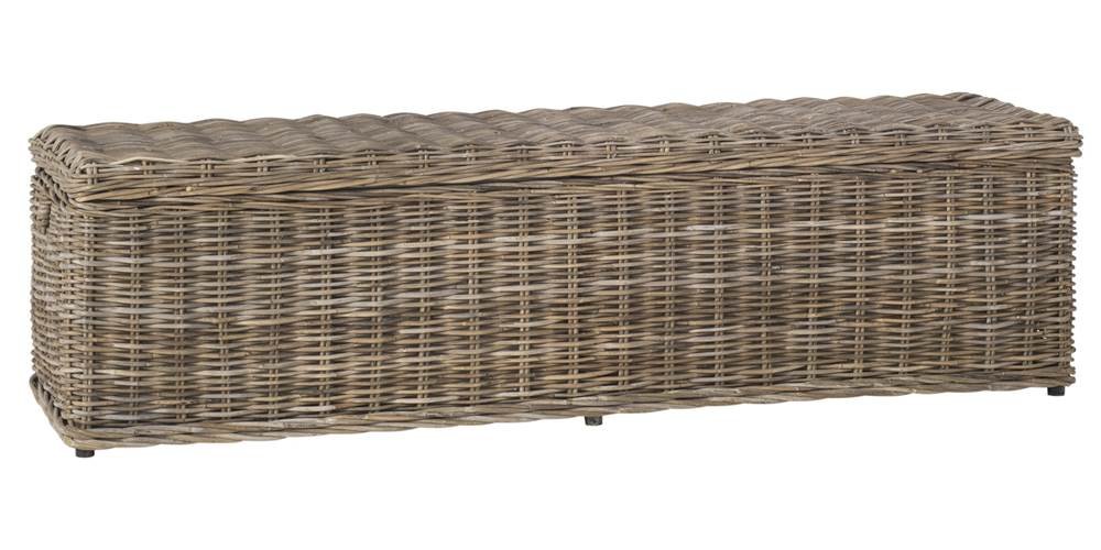 SAFAVIEH Home Collection Caius Natural Wicker Storage Bench
