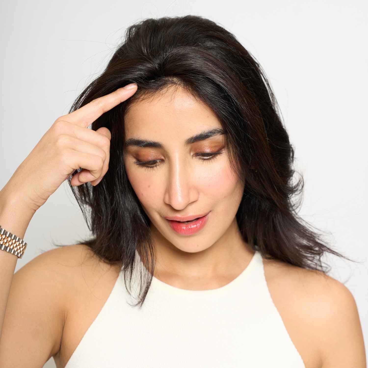 Nish Hair So Easy Patch for Front Thinning - Almost Invisible & Lightweight Hair Topper for Women (Dark Black)-image-34