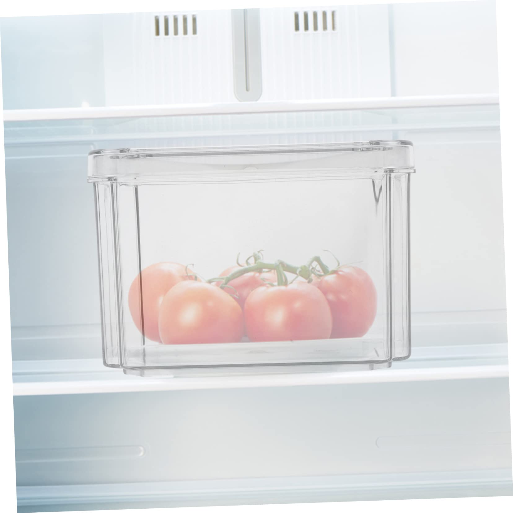 Gatuida 3 Recipientes de Almacenamiento de Pet para Frigorífico, Tapa Abatible, Gran Capacidad, Fáciles de Limpiar, para Fruta y Queso en Cocina