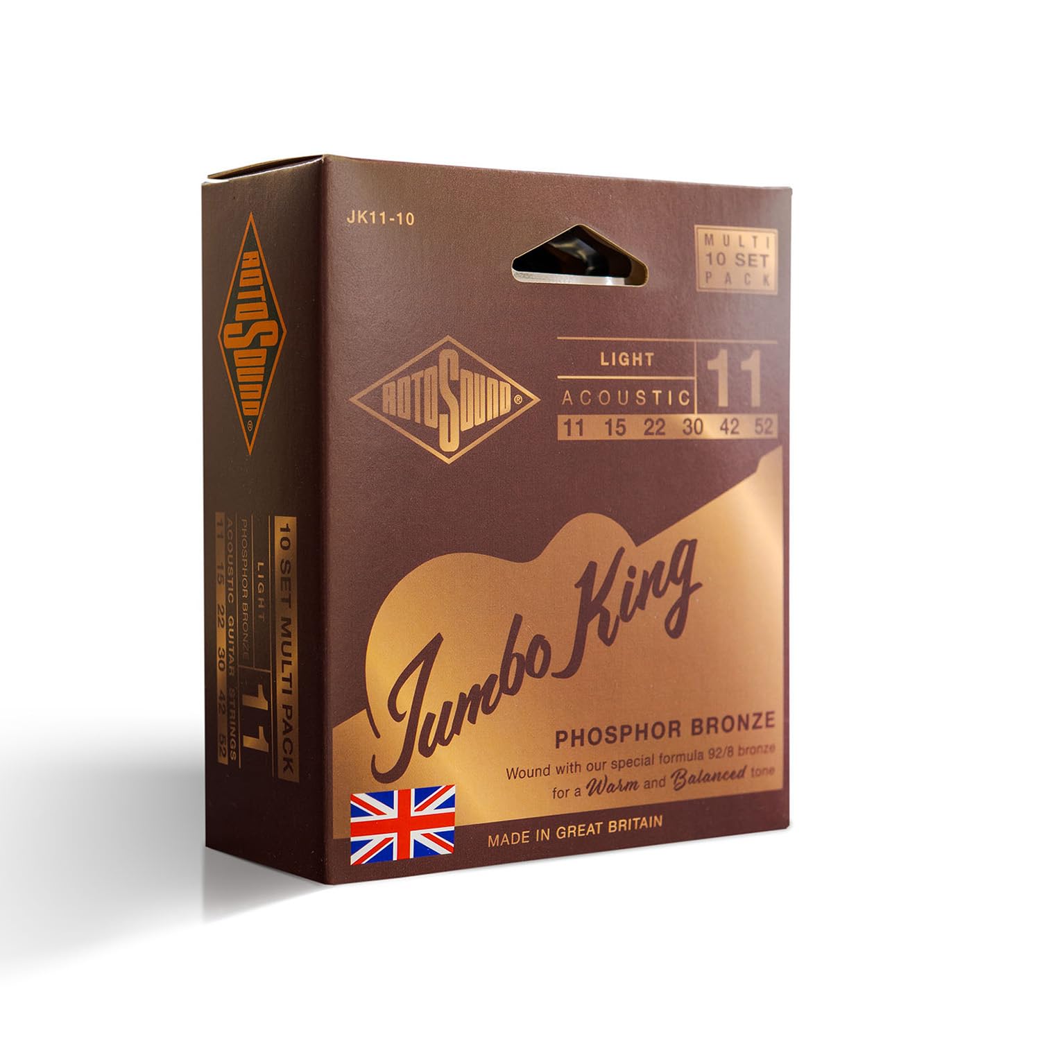 Rotosound Jumbo King Akustikgitarrensaiten 11-52 10er Pack JK11-10