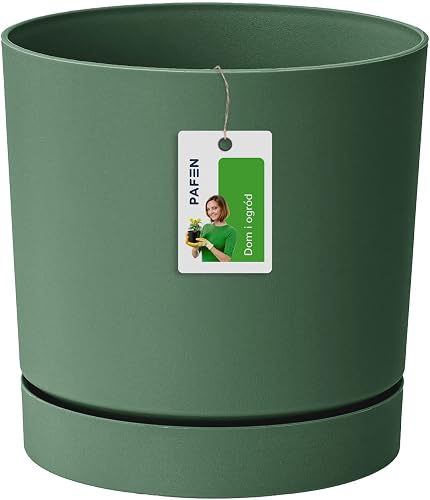 Prosperplast Tubo P Flower Pot, 180 mm Size, Pine Green
