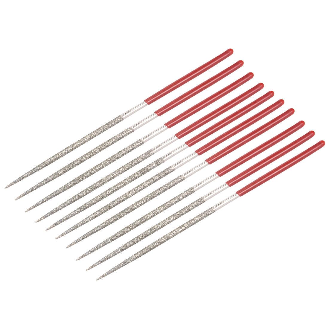 #US 10pcs 150 Grits Round Needle File 2mm X 100mm