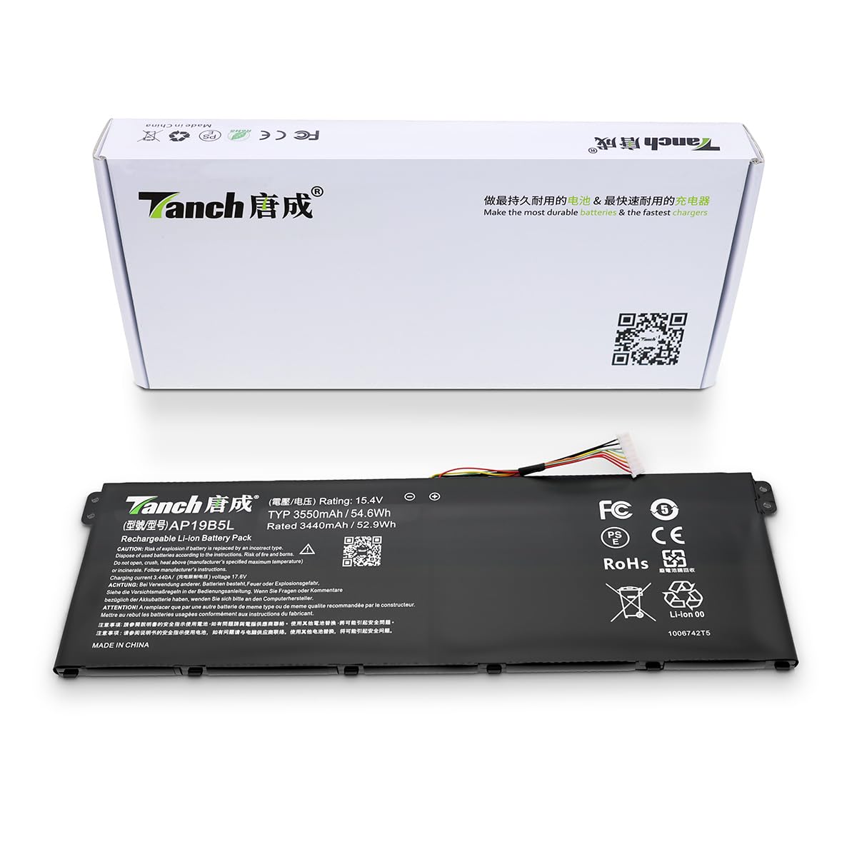 Genuine AP19B5L KT00405010 4ICP5/61/71 KT.00204.2006 Laptop Battery Replacement for ACER Aspire 5 A515-56G-77WL A515-55 A515-43 A515-44 A514-54 Swift 3 SF314-42-R9YN TravelMate P215-52 Series
