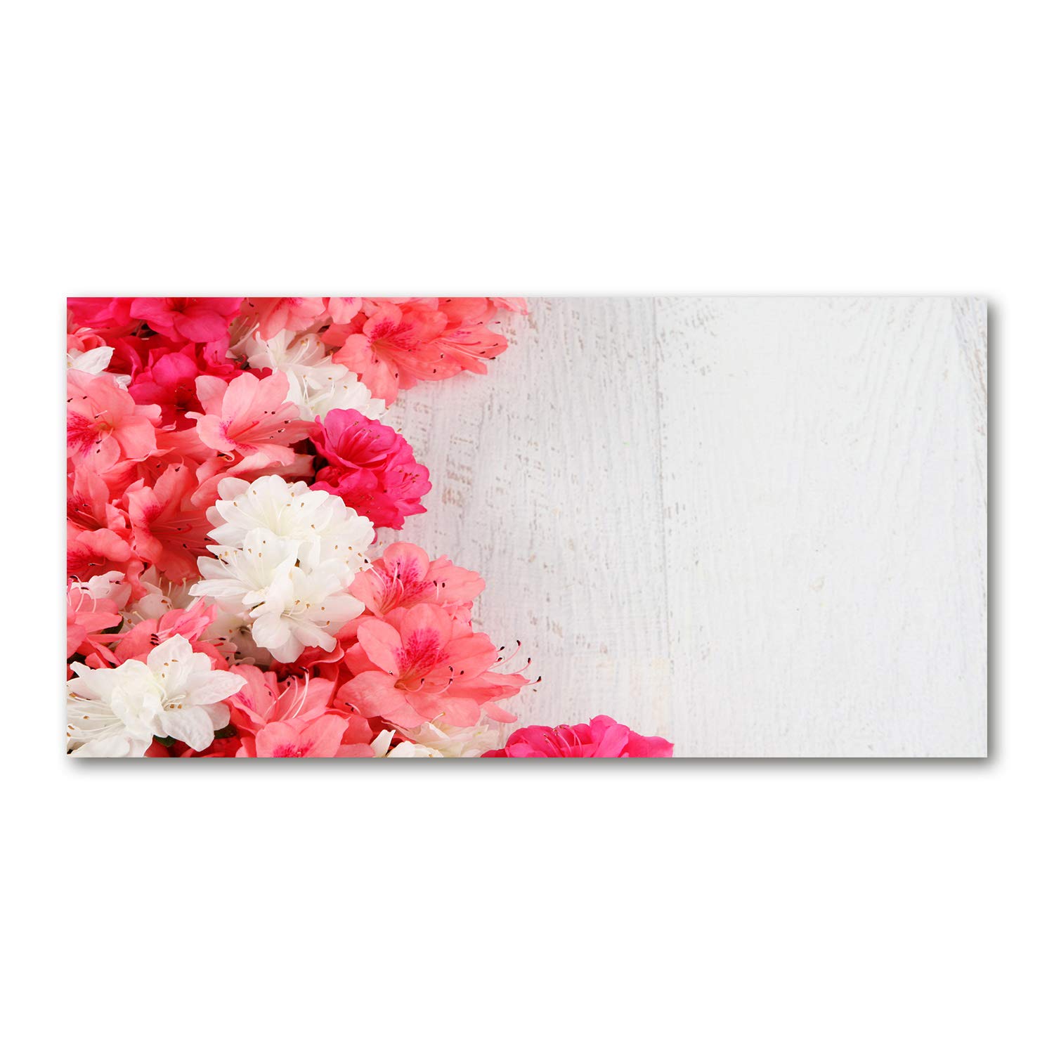 Image verre plastique 140x70cm tableau acrylique glass fleurs rose