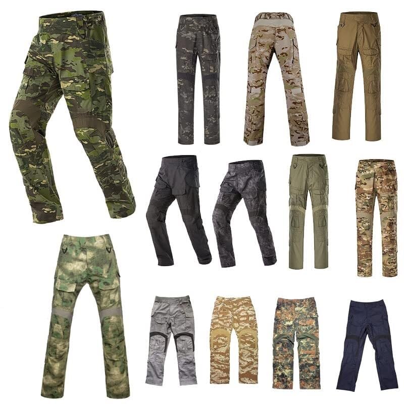 Pantalon De Combat Tactique G3 – Multi-Camouflage avec Coupe Réglable Et Poches for Genouillères