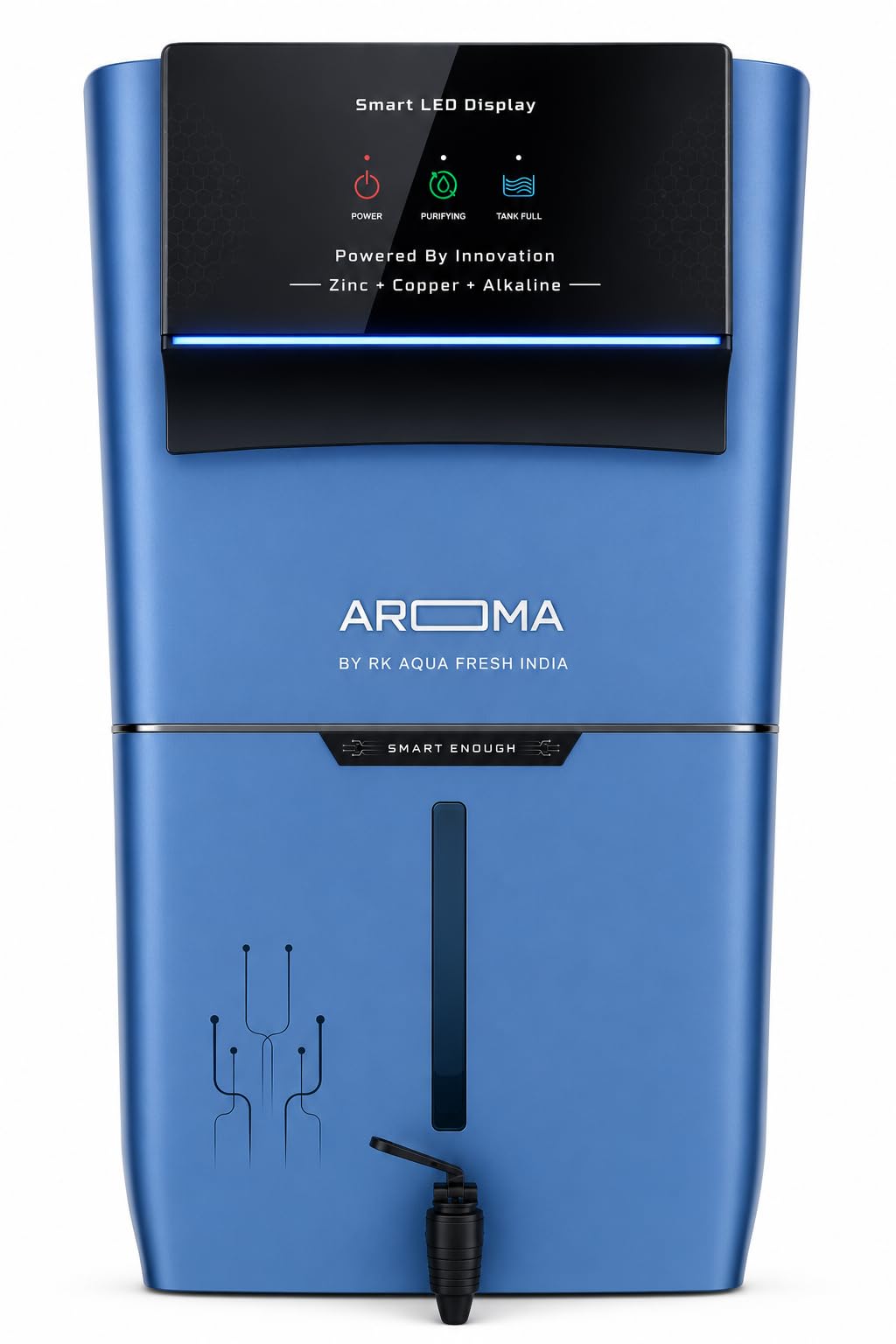 Rk Aqua Plus India Premium Aroma Blue Zinc Plus 12Ltrs Premium Display (Ro_uv+uf+Alkaline+Tds Adjuster)12Ltrs Best For Home & Office 1 Year Warranty Works Upto 3000Tds Ro Water Purifier Sleek Desgn-image-34