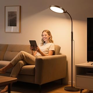 Morfone Light Therapy Lamp, 11000 Lux Sunlight Lamp with Adjustable Height - Amazon product rated Grade B
