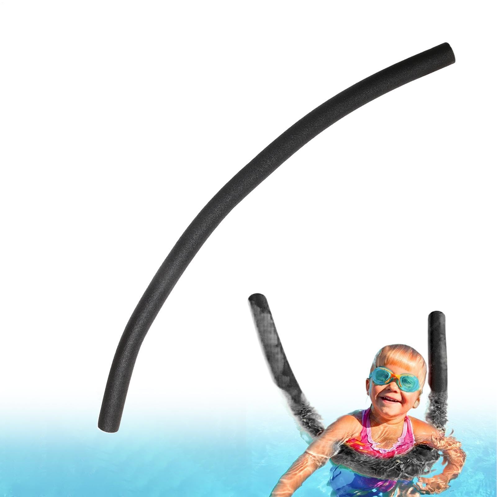 Makaron basenowy – pusty makaron do pływania o długości 152 cm do sportów wodnych, do pływania, zabawy, treningu, jako pomoc wypornościowa i zabawka wodna dla dzieci i dorosłych, nad