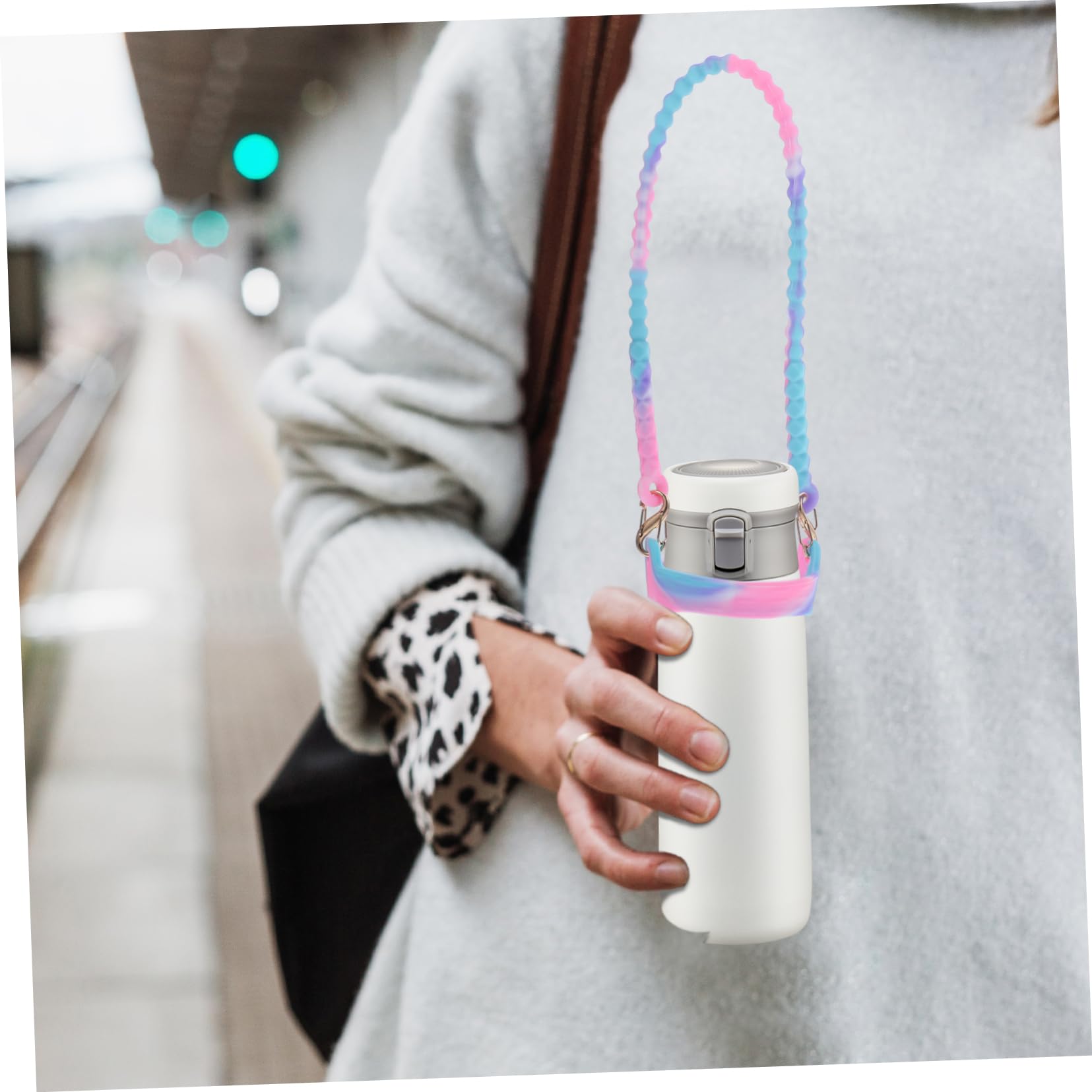 BESTonZON Transport pour Bouteille Eau Support Portable pour Activités Extérieur Compatible avec Bouteilles Inoxydable