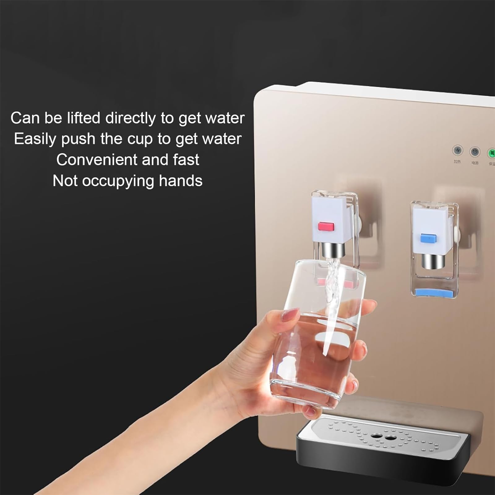 Dispensador de agua montado en la pared con temperaturas frías y calientes, protección segura contra quemaduras en seco, para oficina y uso doméstico