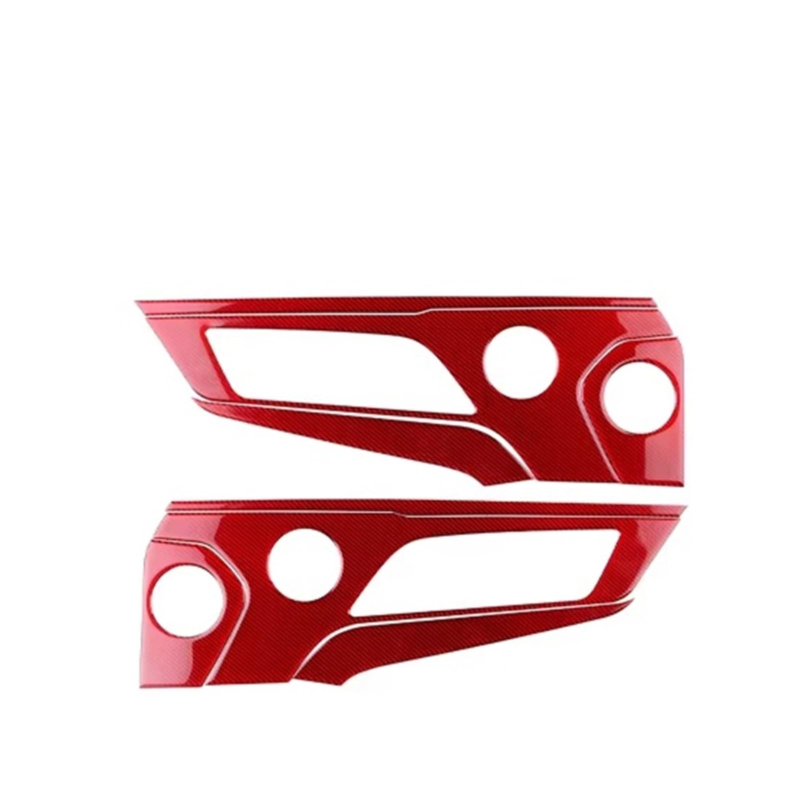 Car Trim Interior for Mustang GT for Dark for Horse for EcoBoost 2024 2025 LHD RHD Car Door Speaker Panel Interior Trim Interior Mouldings(Red Carbon)