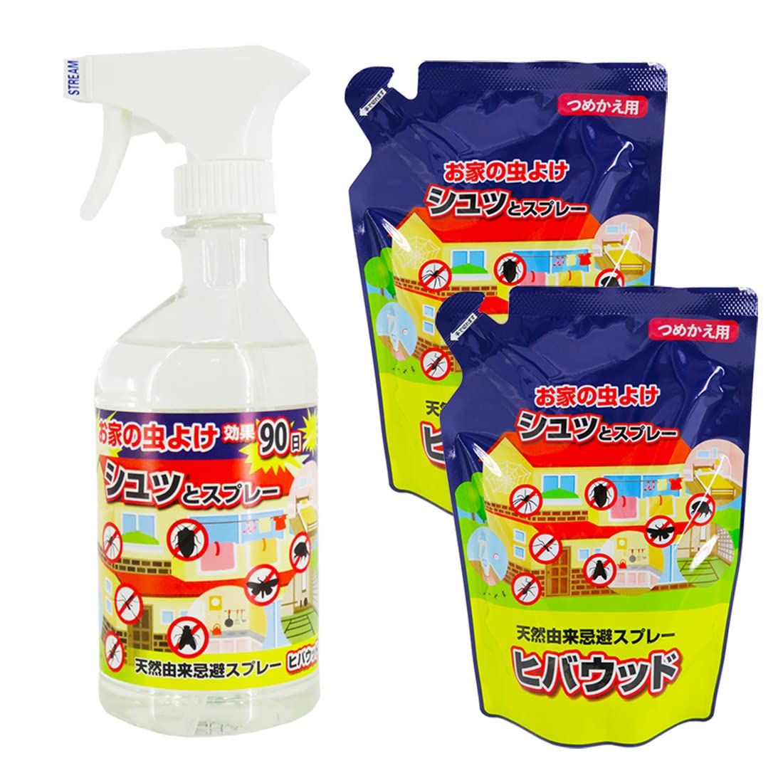Amazon.co.jp: ヒバウッド1本＋つめかえタイプ2袋 セット お家の