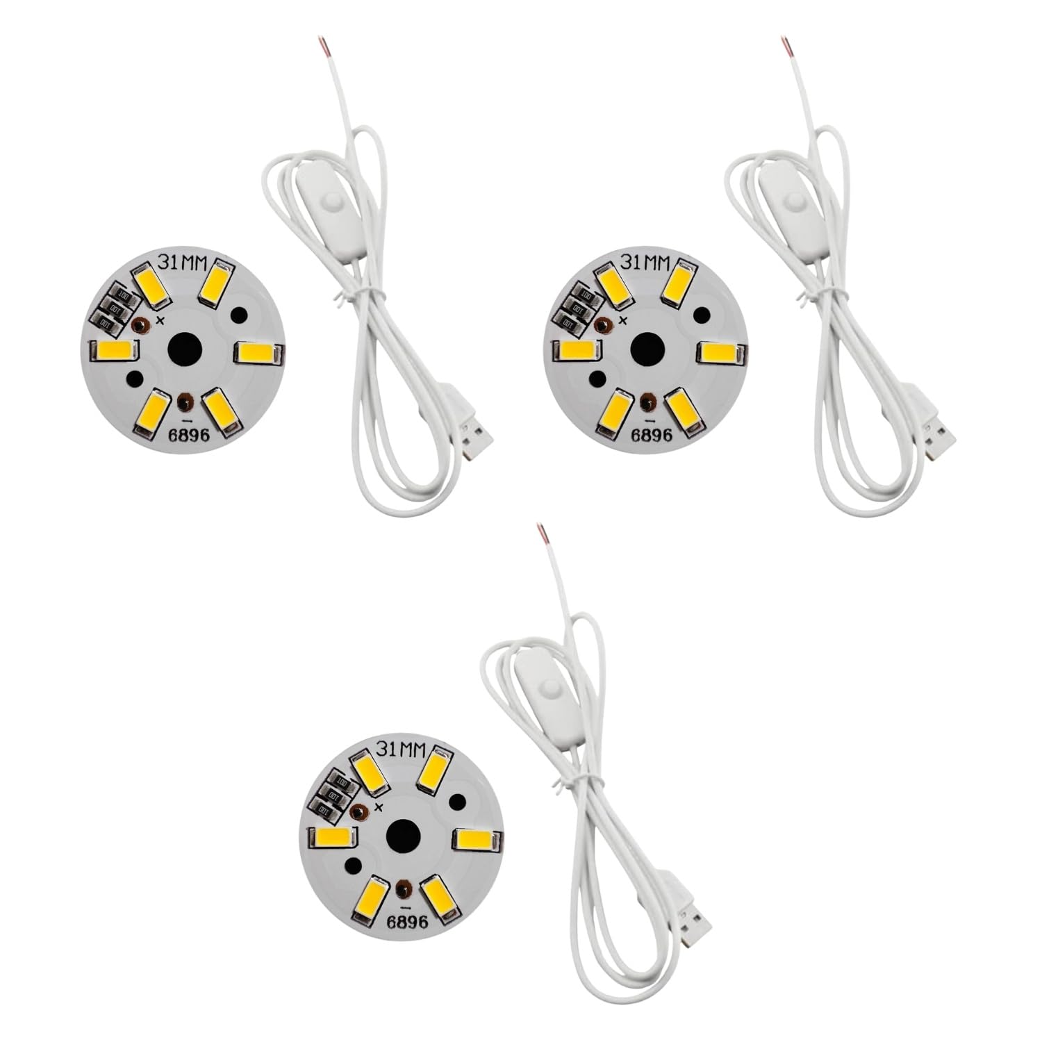 COB LED Chip with USB Cable – 30mm DC 5V Energy-Saving LED Bead Board, 40-Inch Wire with On/Off Push Button Switch for DIY Lighting, Spotlight, Lamp Repair, Crafts & Electronic Projects (3)-image-8
