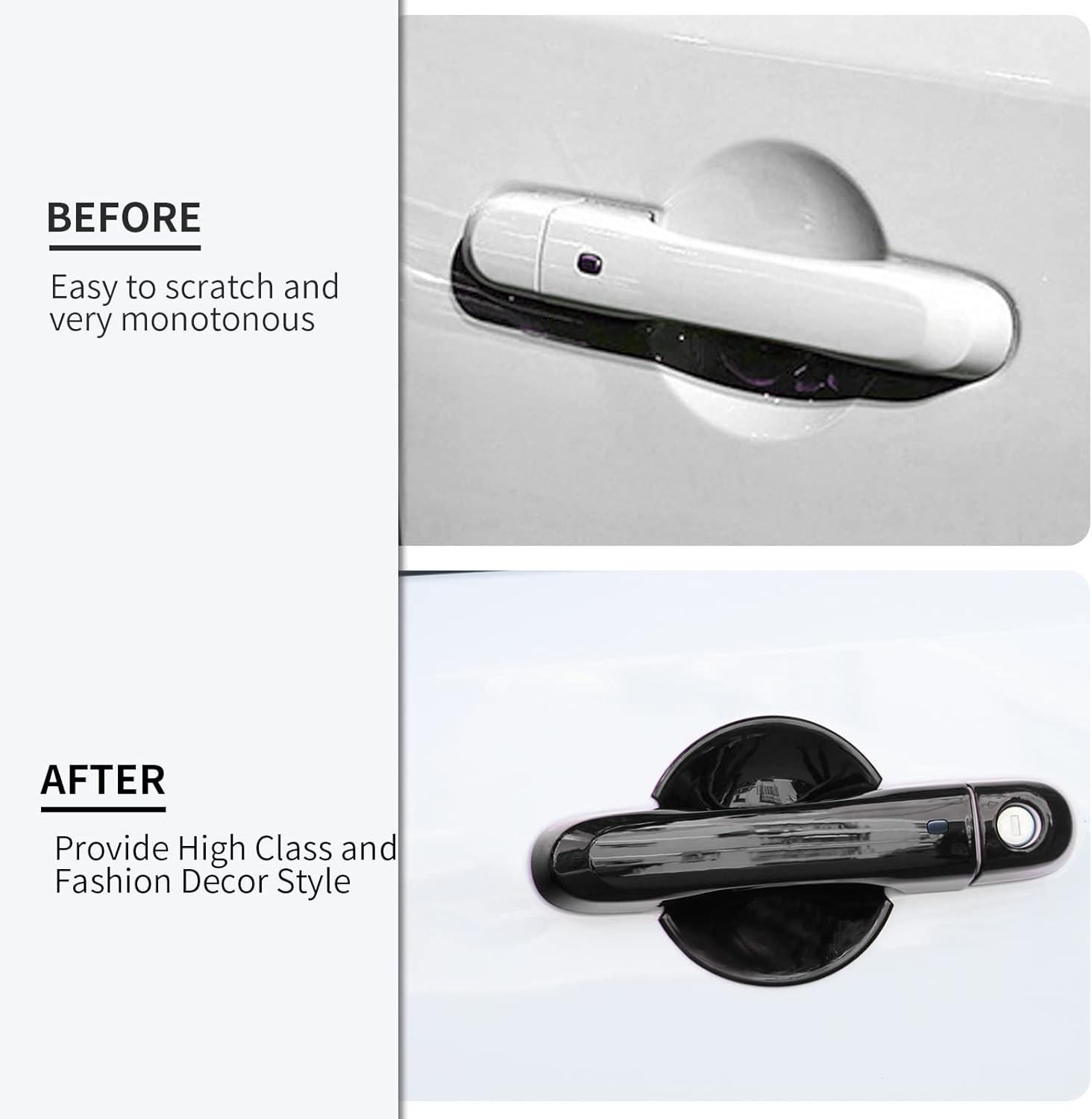 CheroCar Exterior Door Handle Cover & Door Bowl Cover Trim Fit for 2015-2026 Jeep Renegade,Outside Doorknob Protector Decorative Accessories