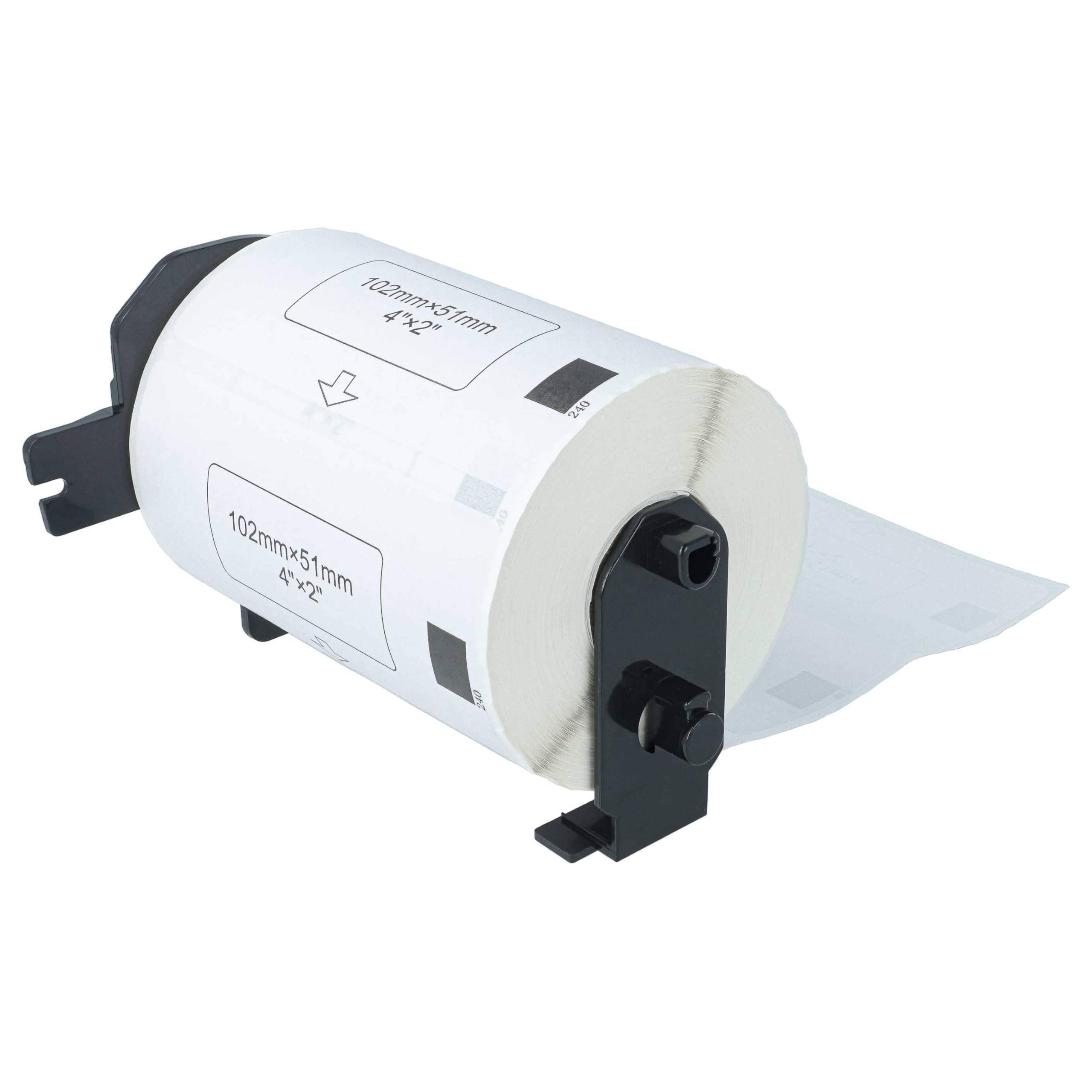 vhbw 5x rolka etykiet + uchwyt 102 mm x 51 mm (600 etykiet) zamiennik dla Brother DK-11240 do etykieciarki