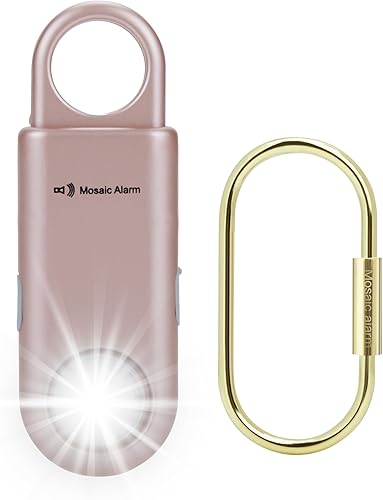 Miniatura 13 de Luz estroboscópica de alarma de seguridad personal de 130 dB. Llavero de sirena de sonido fuerte con mosquetón para mujeres, niños escolares,