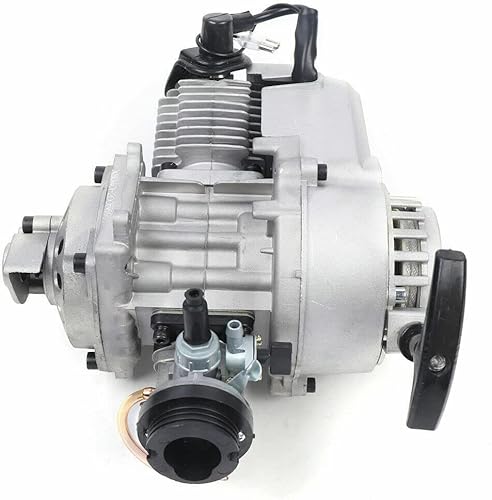 Miniatura 3 de Kit de motor de arranque de tracción de 49 cc de 2 tiempos, un solo cilindro, refrigeración forzada por aire, mini motor de arranque para la mayoría