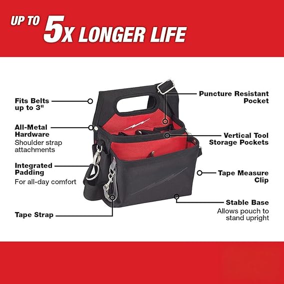48-22-8112 Adjustable Tool Pouch for Milwaukee Electricians Work Pouch