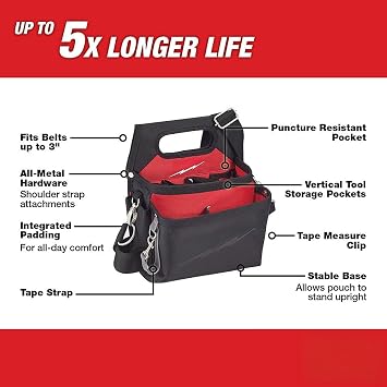 48-22-8112 Adjustable Tool Pouch for Milwaukee Electricians Work Pouch