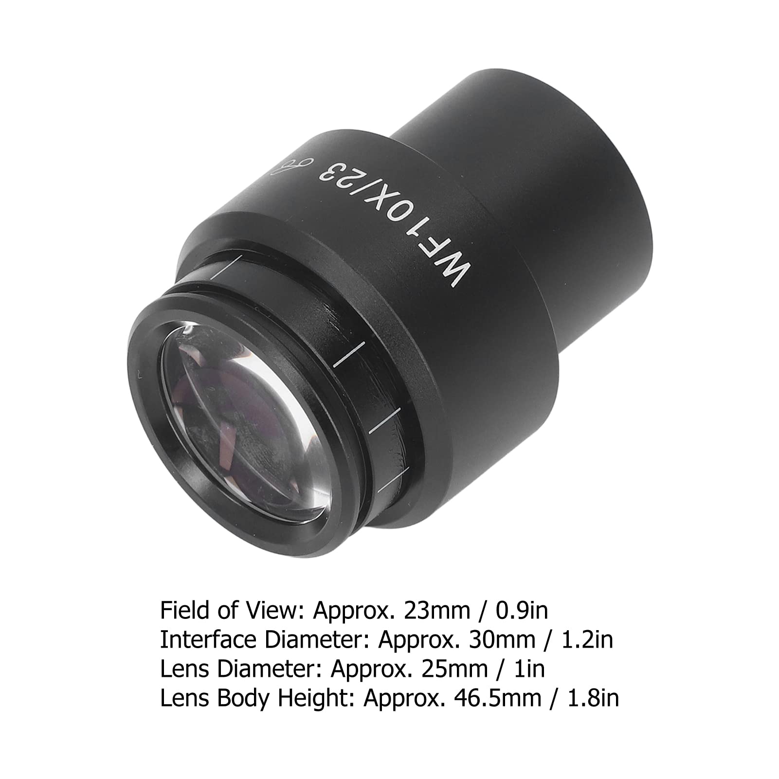 Oculare Grandangolare WF10X Per Microscopio - Diametro 23,2 Mm - Lente Per Laboratorio Biologico - 3