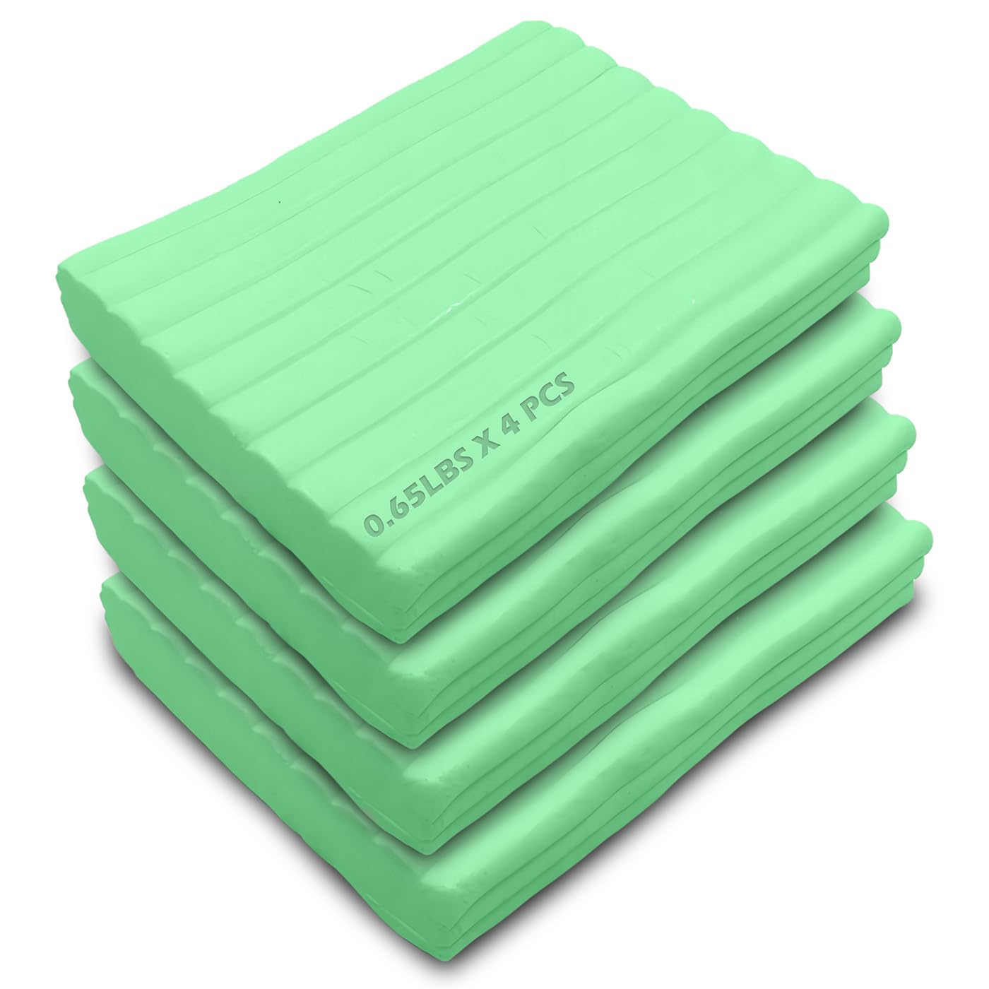 ReArt Non-Drying Oil-Based Modeling Clay 2.6 Pounds, Non Hardening Reusable Non Toxic No Bake Professional Oil Base Sulfur Free Sculpting Clay (Green)