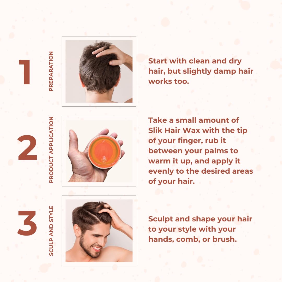 SLIK Hair Styling Pomade 100g / 3.5oz - Strong Frizz Control, Wet Hair Effect, Fruity Smell, Easy Wash Out for Men Women, Teens, and Kids - Image 5