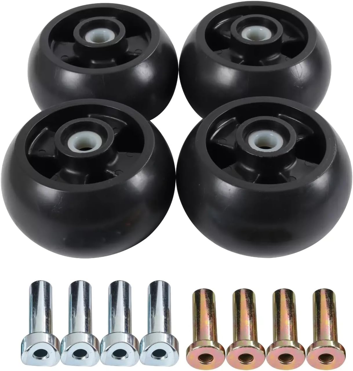 RUIJIE 4 Pack AM125172 Mower Deck Gauge Wheels Kit Lawn Mower Deck Wheels Replace for AM125172 AM124706 210-300 Compatible with John Deere 48", 54", 60", 62“, 72" Deck