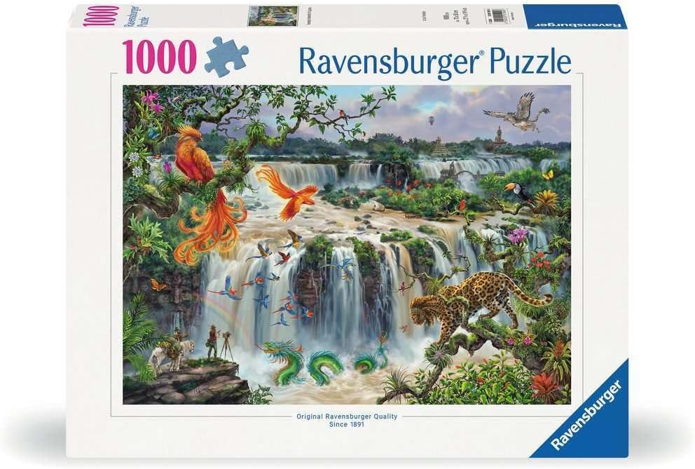 Erwachsenenpuzzle 1000 Teile - Fantastischer Wasserfall von Iguazú: 50 Jahre Blaues Dreieck - Die limitierte Sonderedition zum 50. Burtstag